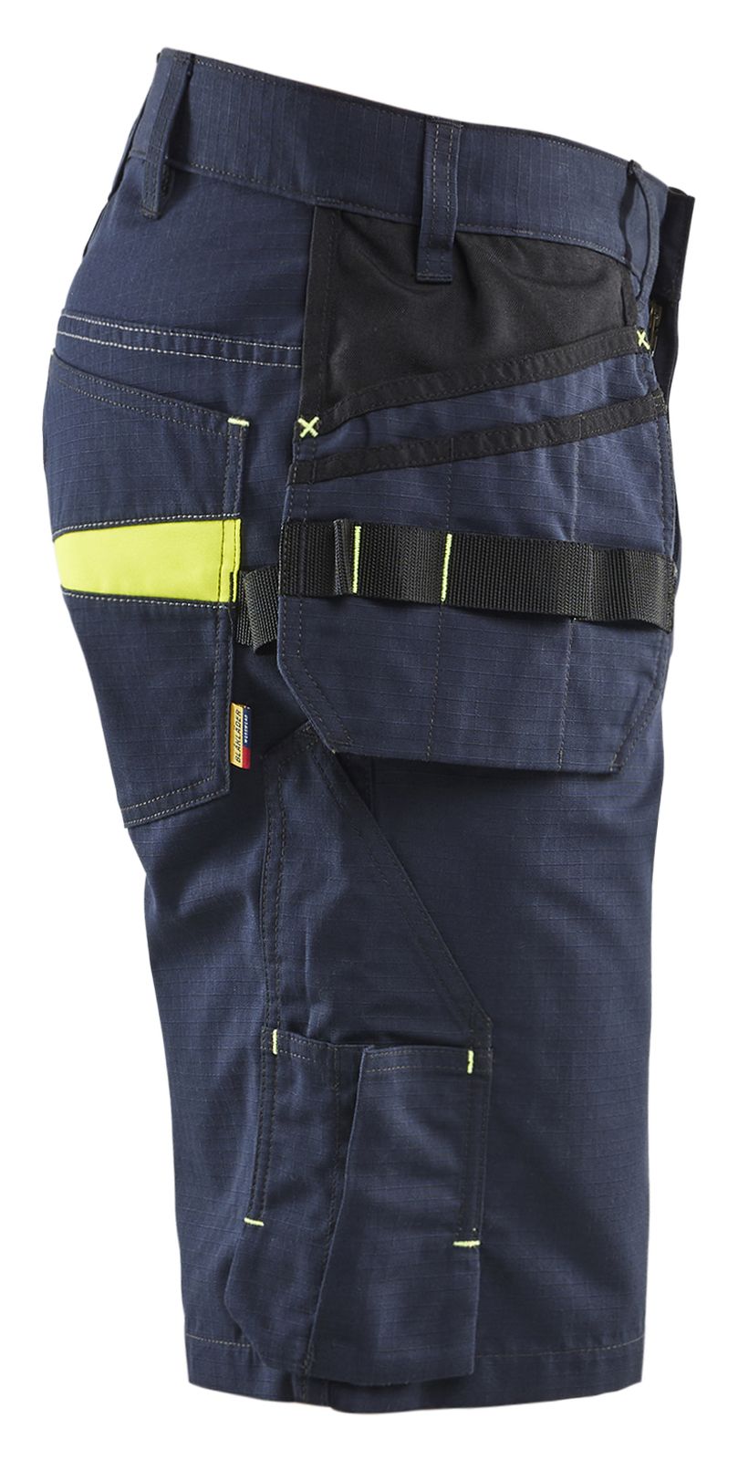 Blaklader Service Shorts 14941330 spijkerzakken donker marineblauw-fluo geel(8633)
