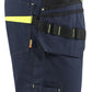 Blaklader Service Shorts 14941330 spijkerzakken donker marineblauw-fluo geel(8633)