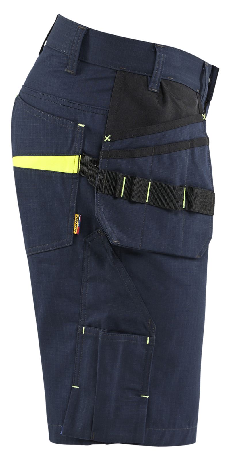 Blaklader Service Shorts 14941330 spijkerzakken donker marineblauw-fluo geel(8633)