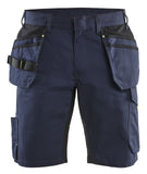 Blaklader Service Shorts 14941330 spijkerzakken donker marineblauw-fluo geel(8633)