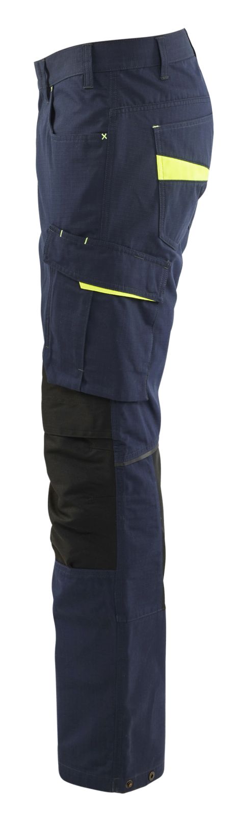 Blaklader Werkbroeken 14951330 stretch donker marineblauw-fluo geel(8633)