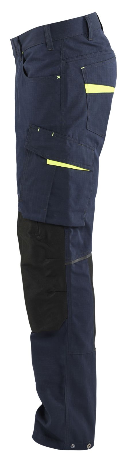 Blaklader Werkbroeken 14951330 stretch donker marineblauw-fluo geel(8633)