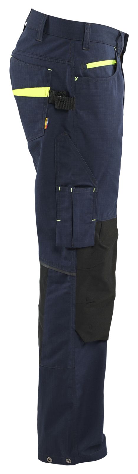 Blaklader Werkbroeken 14951330 stretch donker marineblauw-fluo geel(8633)