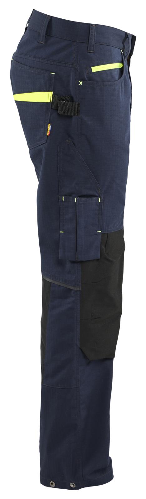Blaklader Werkbroeken 14951330 stretch donker marineblauw-fluo geel(8633)
