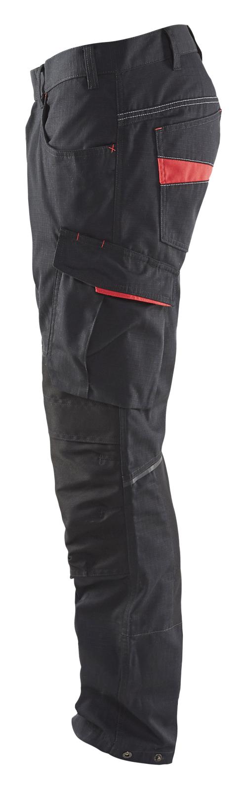 Blaklader Broeken 14951330 met Stretch zwart-rood(9956)