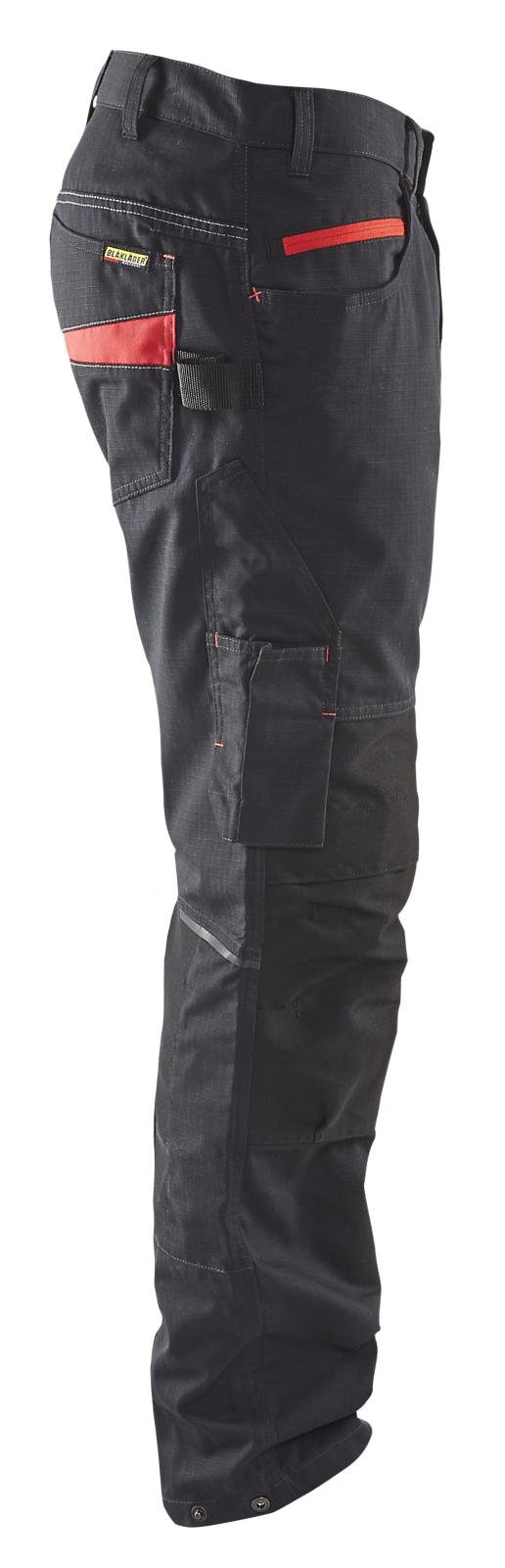 Blaklader Broeken 14951330 met Stretch zwart-rood(9956)