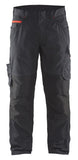 Blaklader Broeken 14951330 met Stretch zwart-rood(9956)
