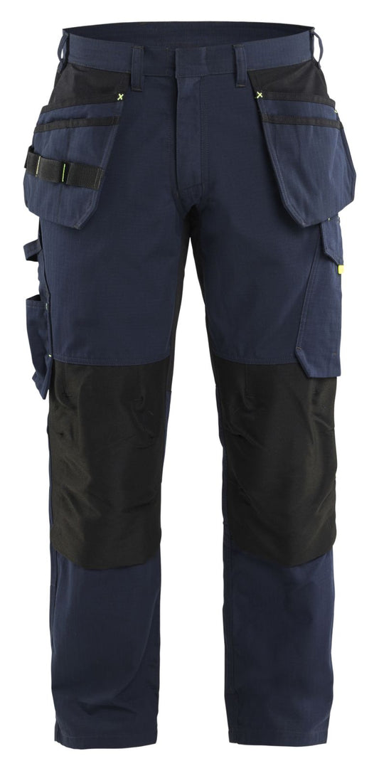 Blaklader Werkbroeken 14961330 stretch donker marineblauw-fluo geel(8633)