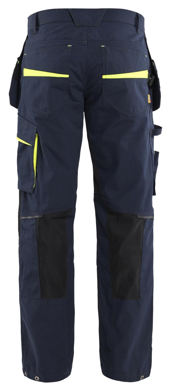 Blaklader Werkbroeken 14961330 stretch donker marineblauw-fluo geel(8633)