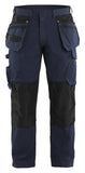 Blaklader Werkbroeken 14961330 stretch donker marineblauw-fluo geel(8633)
