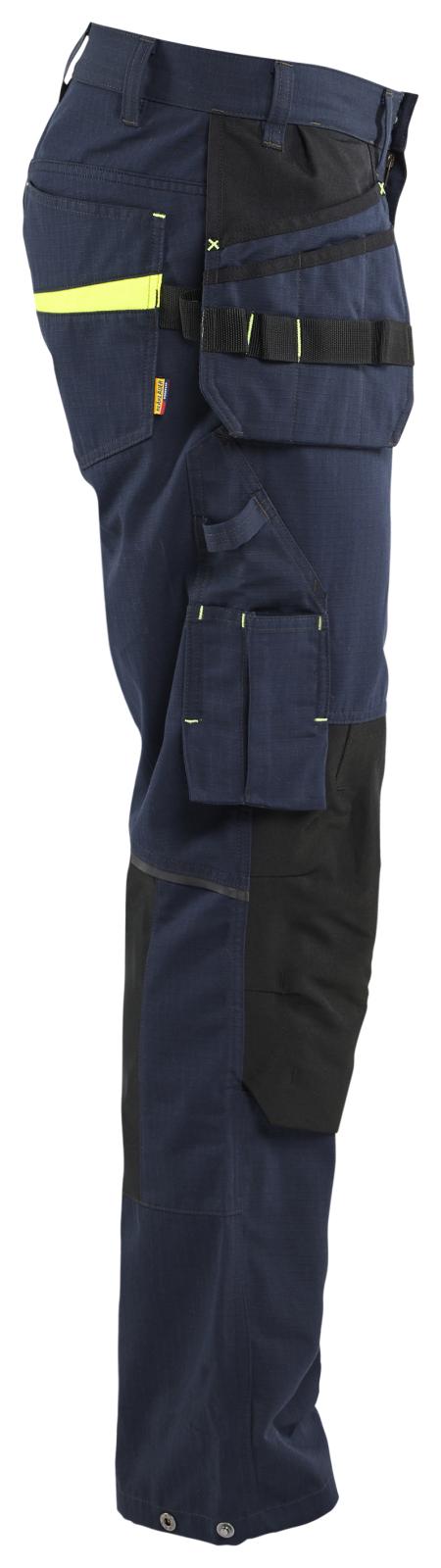 Blaklader Werkbroeken 14961330 stretch donker marineblauw-fluo geel(8633)