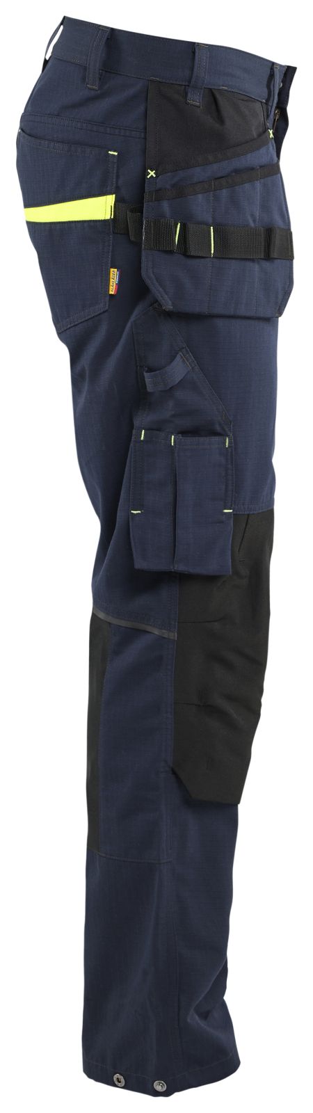 Blaklader Werkbroeken 14961330 stretch donker marineblauw-fluo geel(8633)