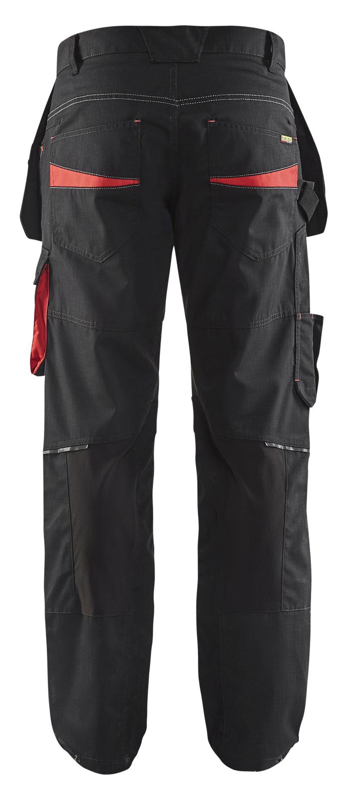 Blaklader Broeken 14961330 met Stretch zwart-rood(9956)