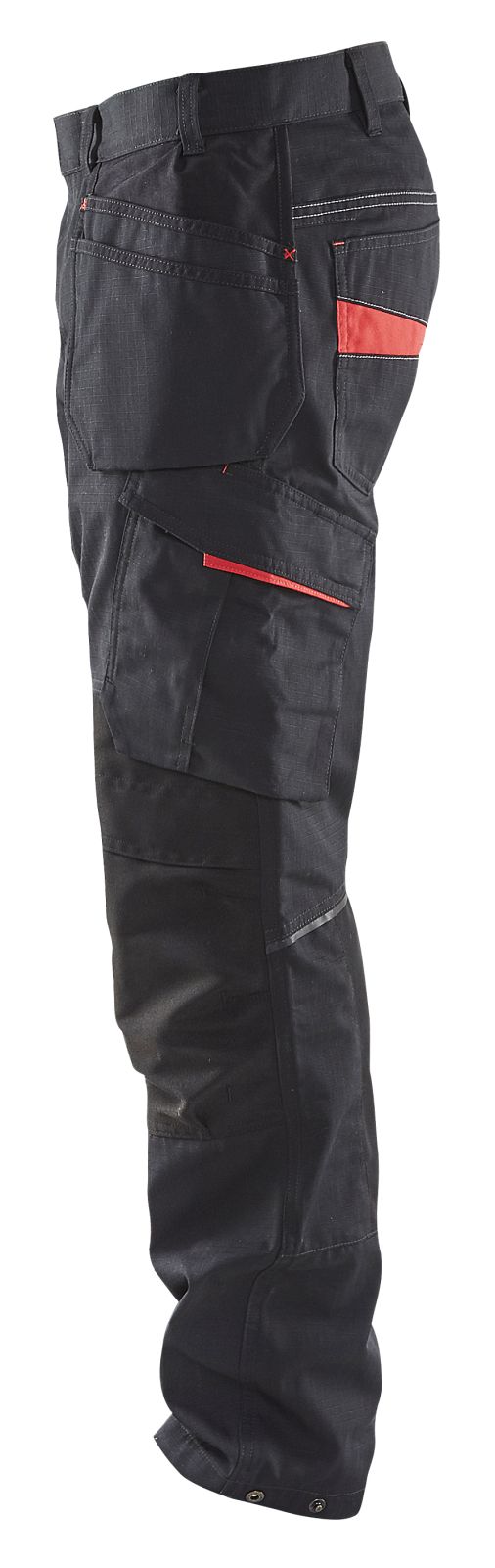 Blaklader Broeken 14961330 met Stretch zwart-rood(9956)