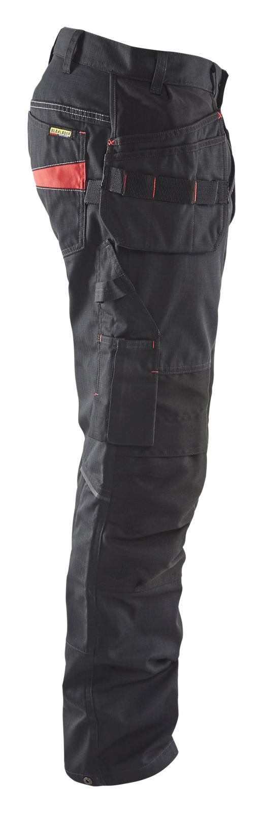 Blaklader Broeken 14961330 met Stretch zwart-rood(9956)