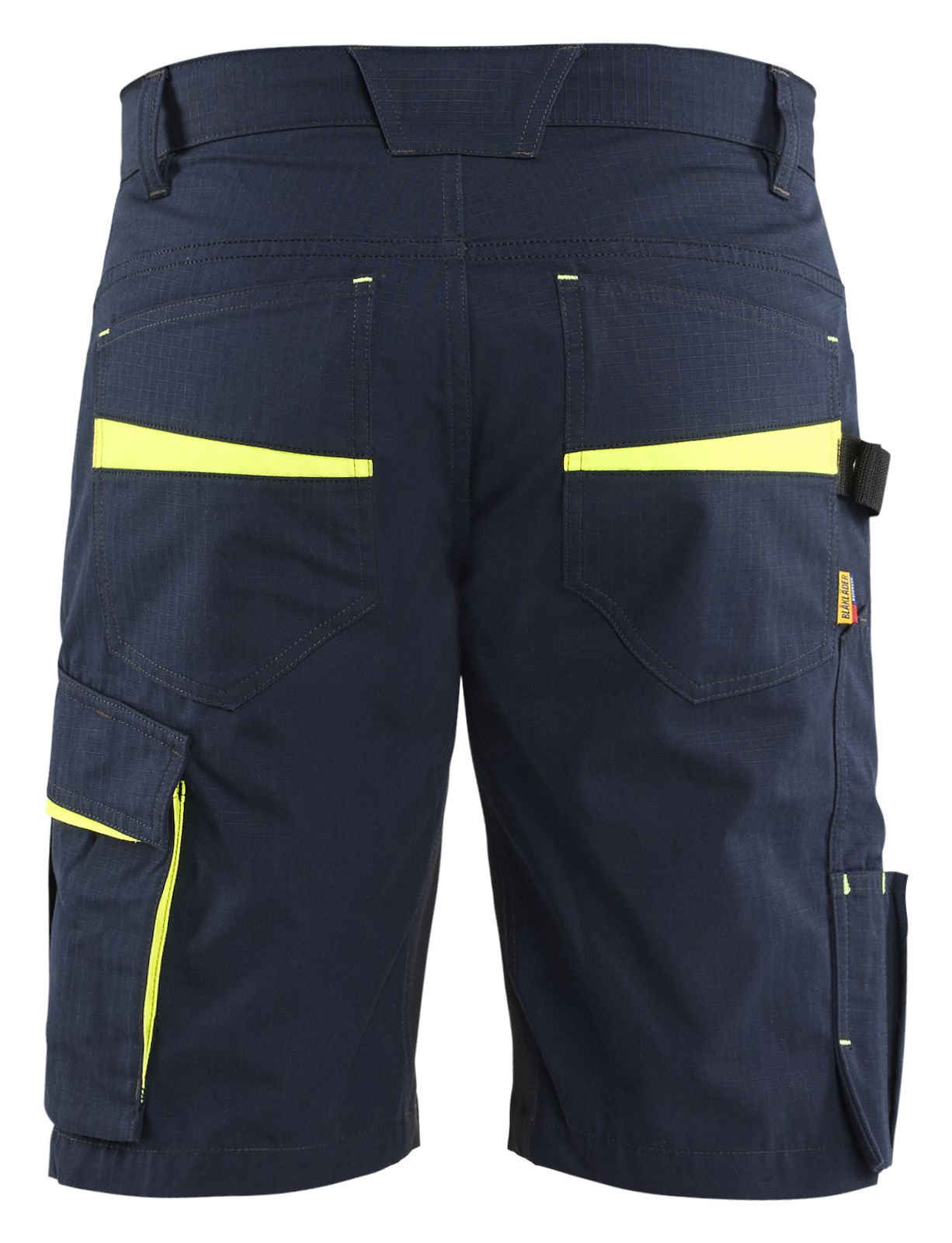 Blaklader Service Shorts 14991330 donker marineblauw-fluo geel(8633)