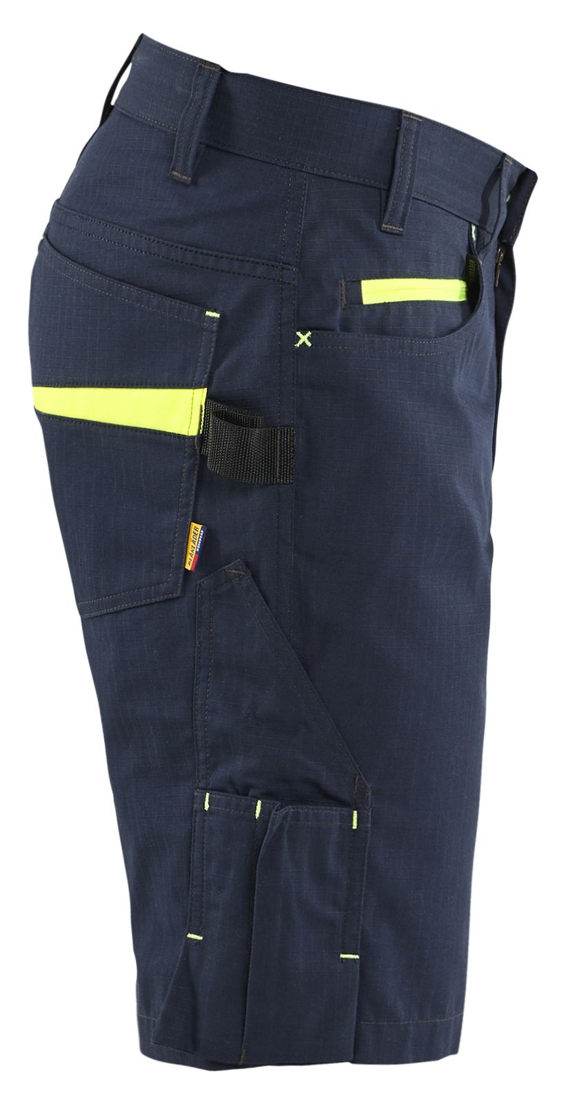 Blaklader Service Shorts 14991330 donker marineblauw-fluo geel(8633)