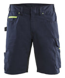 Blaklader Service Shorts 14991330 donker marineblauw-fluo geel(8633)