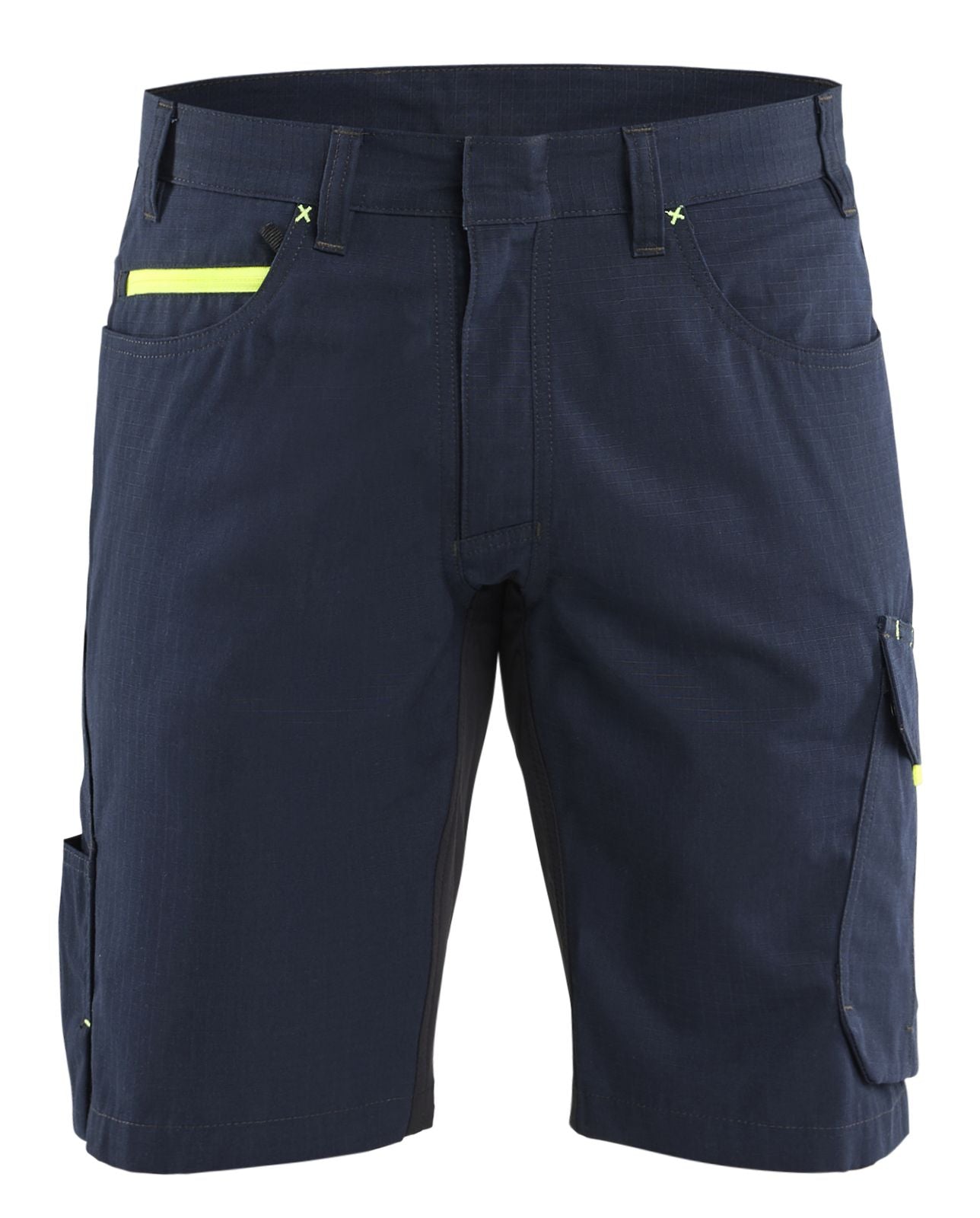 Blaklader Service Shorts 14991330 donker marineblauw-fluo geel(8633)