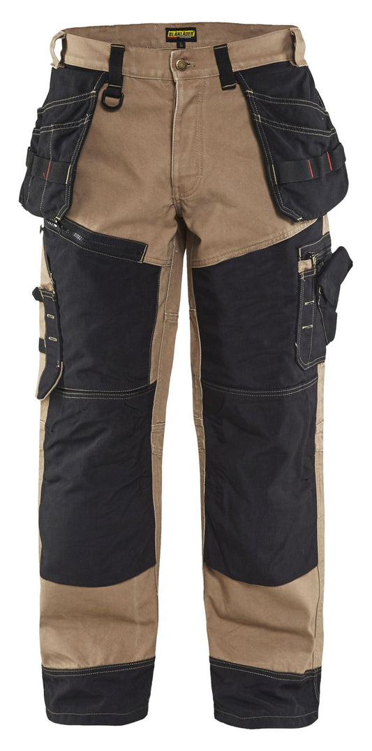 Blaklader Broeken 15001320 khaki-zwart(2899)