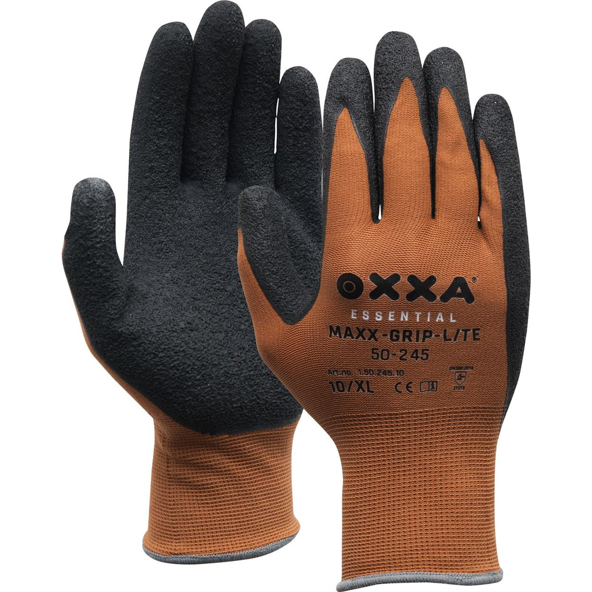 OXXA Essential Handschoen Maxx-Grip-Lite 50-245 zwart-bruin