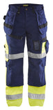 Blaklader Broeken 15081860 HiVis marineblauw-geel(8933)