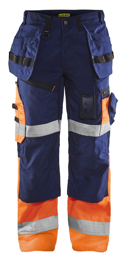 Blaklader Broeken 15081860 HiVis marineblauw-oranje(8953)