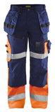 Blaklader Broeken 15081860 HiVis marineblauw-oranje(8953)