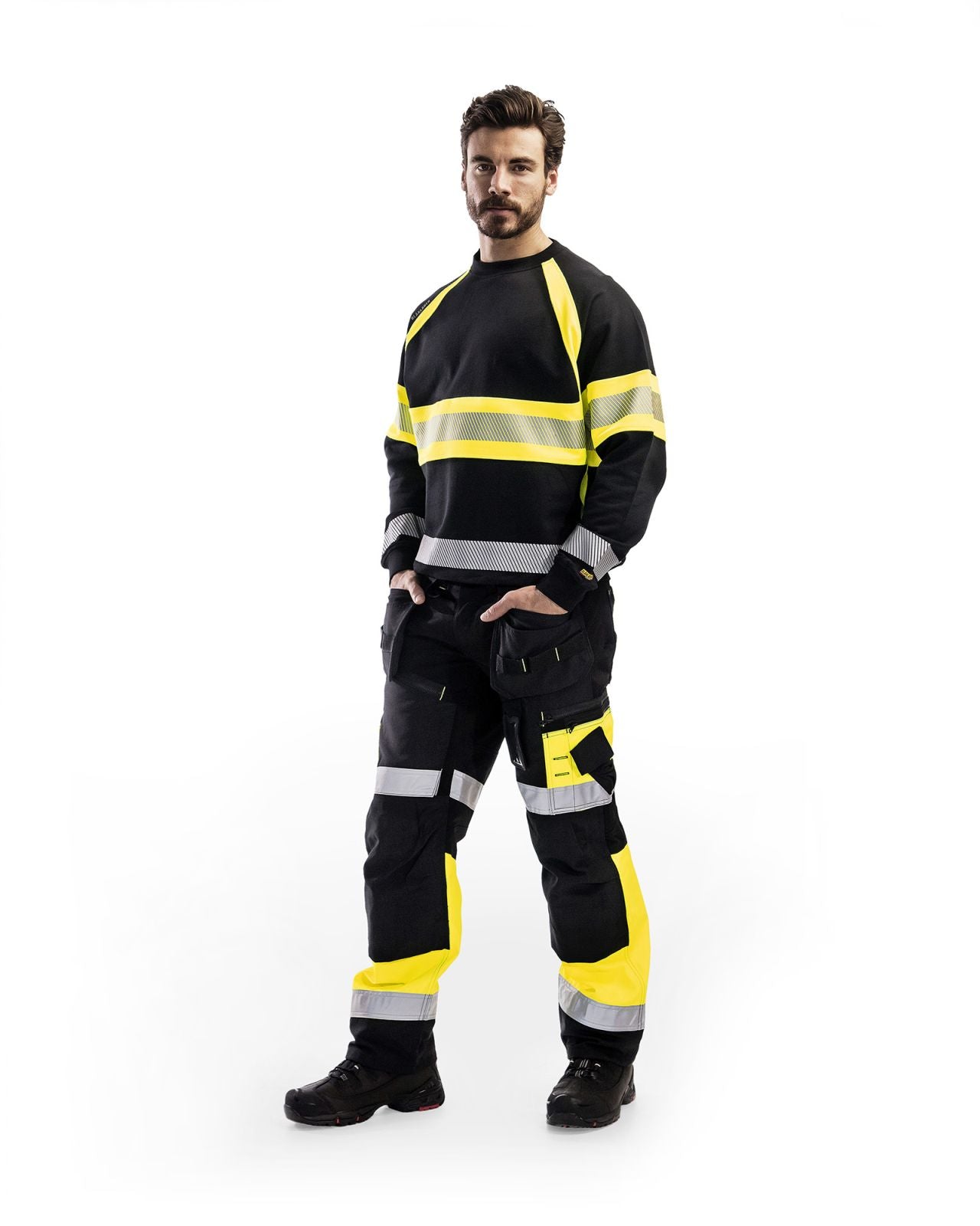 Blaklader Broeken 15081860 HiVis zwart-fluo geel(9933)
