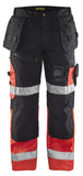 Blaklader Broeken 15081860 HiVis zwart-fluo rood(9955)