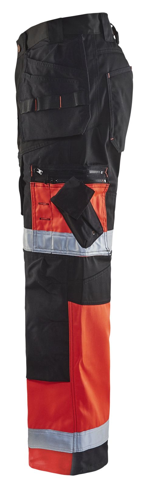 Blaklader Broeken 15081860 HiVis zwart-fluo rood(9955)