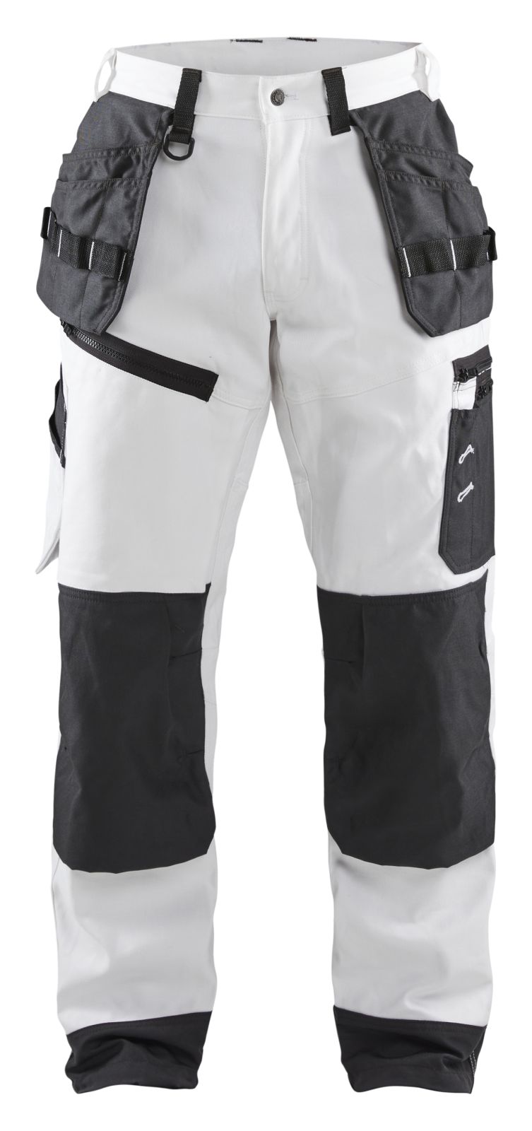 Blaklader Werkbroeken 15101210 wit-donkergrijs(1098)