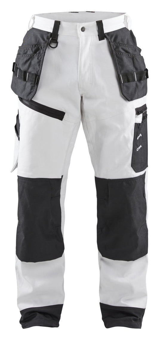 Blaklader Werkbroeken 15101210 wit-donkergrijs(1098)