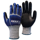 OXXA Premium Handschoen X-Cut-Thermo IP 51-805 zwart-blauw-grijs