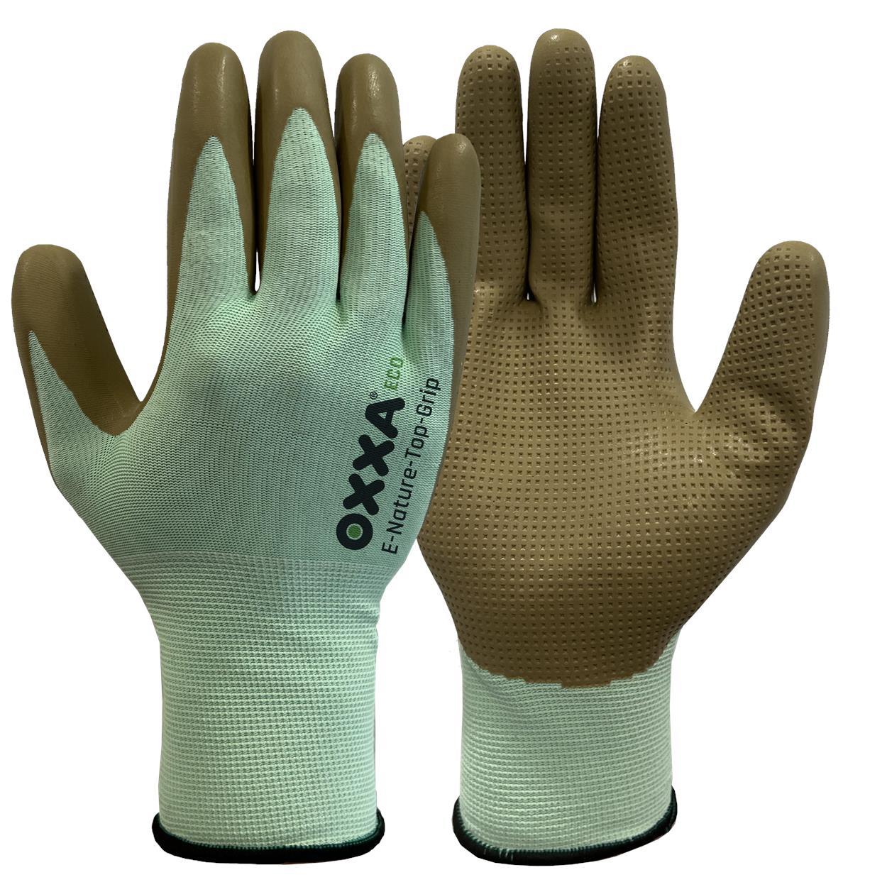OXXA Premium ECO Handschoen E-Nature-Top-Grip 52-050 grip verkoeling olijfgroen-flessengroen
