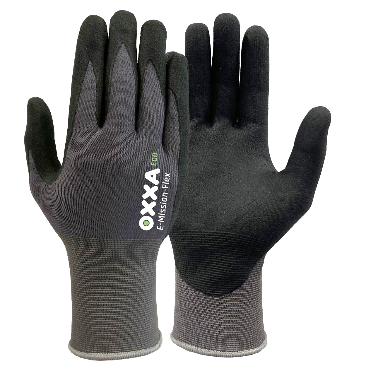 OXXA Premium ECO Handschoen E-Mission-Flex 52-200 grip touchscreen zwart-grijs