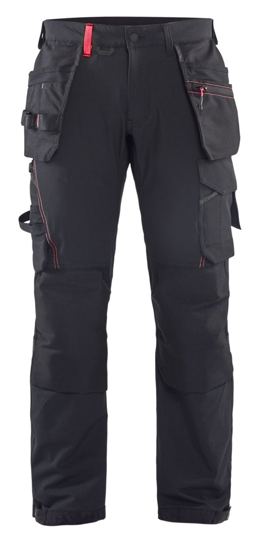 Blaklader Broeken 15221645 zwart-rood(9956)