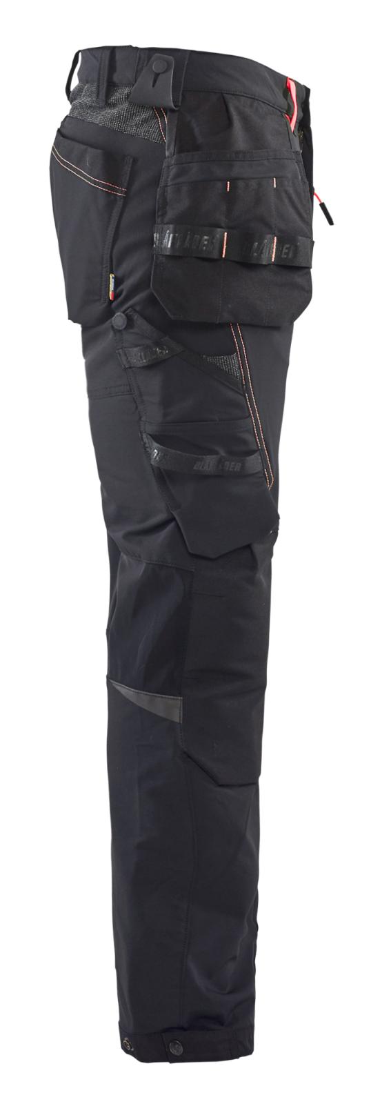 Blaklader Broeken 15221645 zwart-rood(9956)