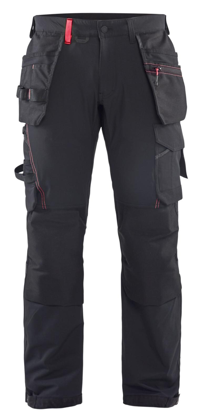Blaklader Broeken 15221645 zwart-rood(9956)