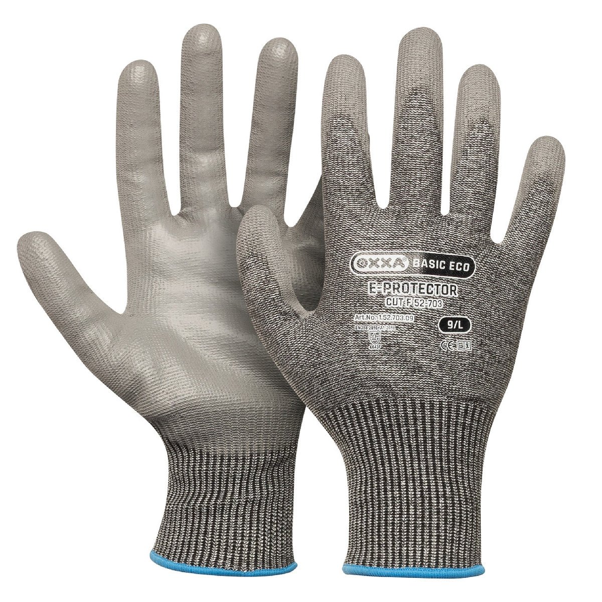 OXXA Basic ECO Handschoen E-Protector 52-703 Cut F snijbescherming grijs