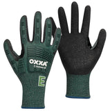 OXXA Premium ECO Handschoen E-Nature-IP Cut E 52-750 snij E grip zwart-groen