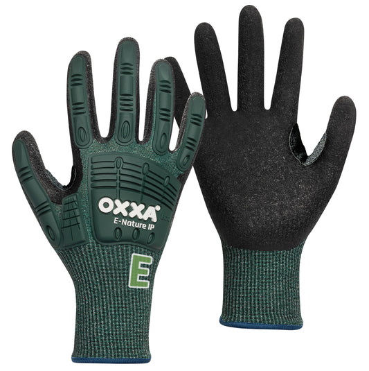 OXXA Premium ECO Handschoen E-Nature-IP Cut E 52-750 snij E grip zwart-groen