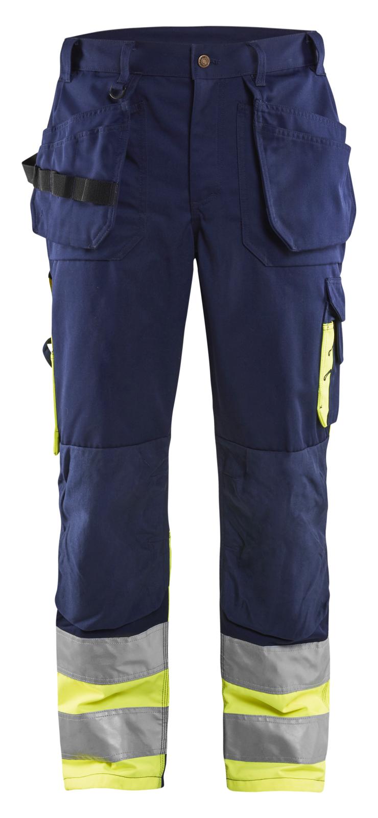 Blaklader Broeken 15291370 HiVis marineblauw-geel(8833)