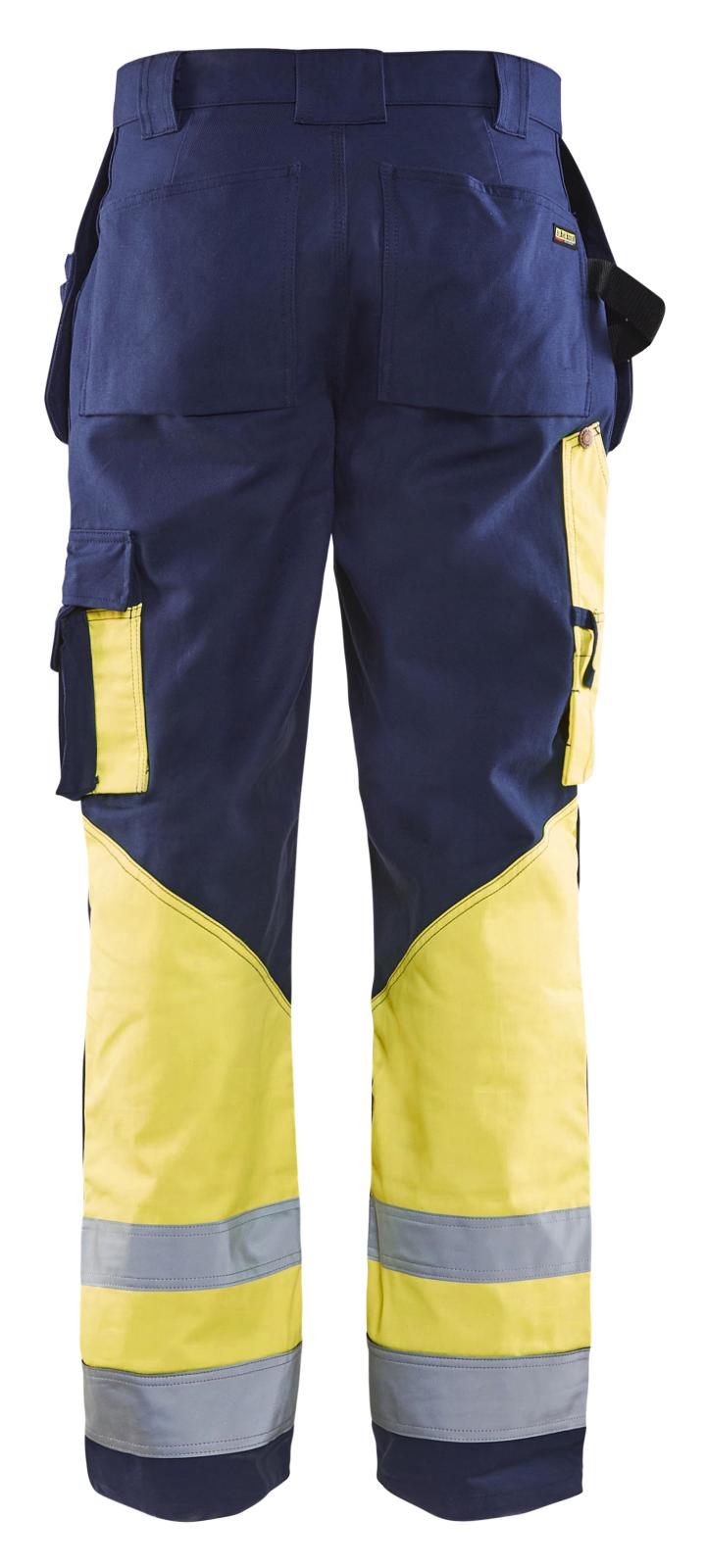 Blaklader Broeken 15291370 HiVis marineblauw-geel(8833)