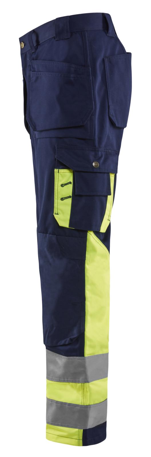 Blaklader Broeken 15291370 HiVis marineblauw-geel(8833)
