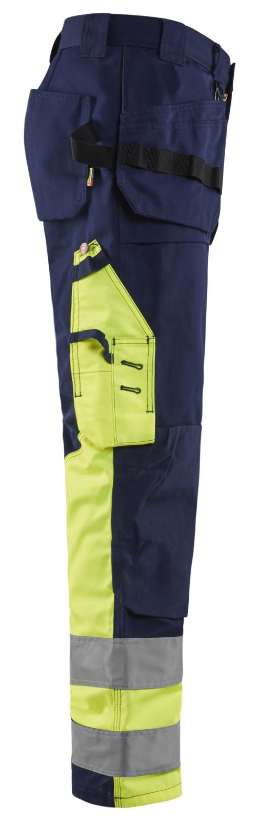 Blaklader Broeken 15291370 HiVis marineblauw-geel(8833)