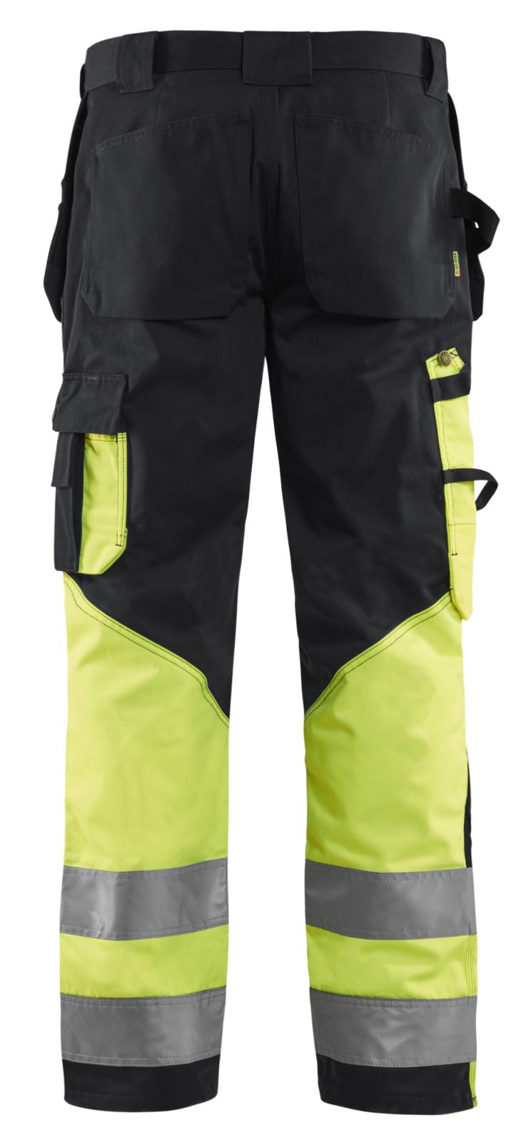 Blaklader Broeken 15291370 HiVis zwart-geel(9933)