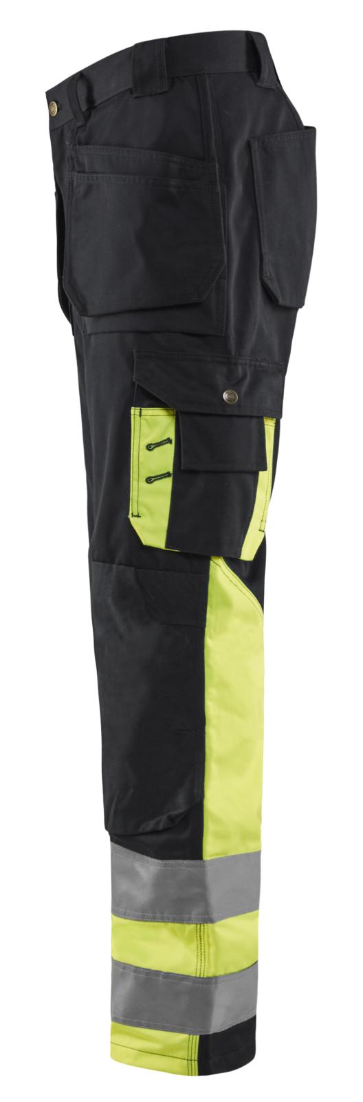 Blaklader Broeken 15291370 HiVis zwart-geel(9933)
