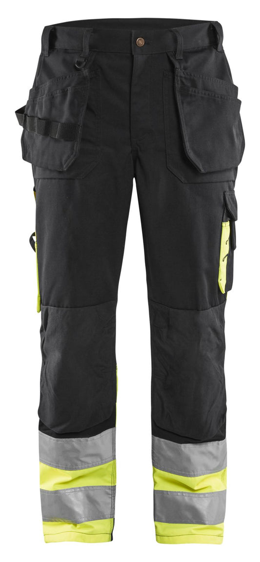 Blaklader Broeken 15291370 HiVis zwart-geel(9933)