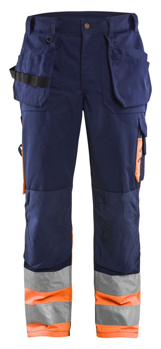 Blaklader Broeken 15291860 HiVis marineblauw-oranje(8953)
